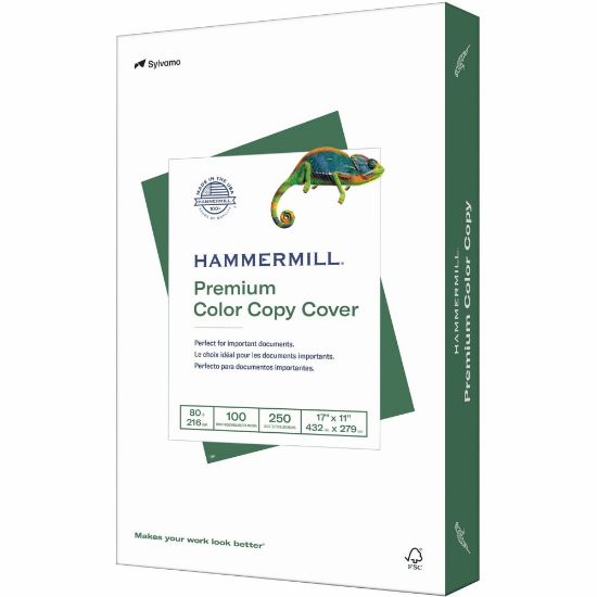 Picture of Hammermill Color Copy Digital Card Stock, Super Smooth White, Ledger (11in x 17in), 80 Lb, Pack Of 250