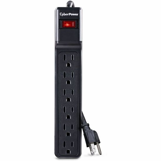 Picture of CyberPower CSB604 6-Outlet Essential Surge Protector, 4', Black