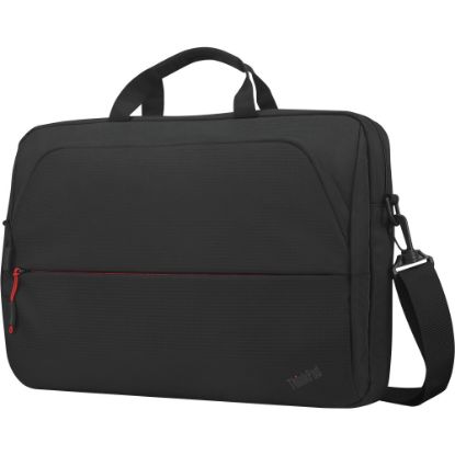 Picture of Lenovo Carrying Case for 13in to 14in Lenovo Notebook - Black - Polyester, Polyethylene Terephthalate (PET) - Nylon Exterior Material - Shoulder Strap, Trolley Strap - 10.4in Height x 14.6in Width x 2in Depth