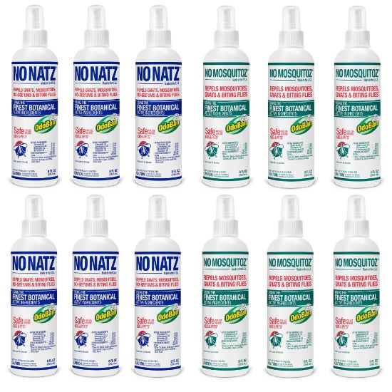 Picture of No Natz No Mosquitoz Botanical Bug Repellent, 8 Oz, Pack Of 12 Bottles