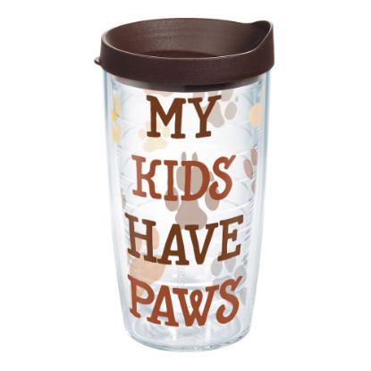 Picture of Tervis My Kids Have Paws Tumbler With Lid, 16 Oz, Clear