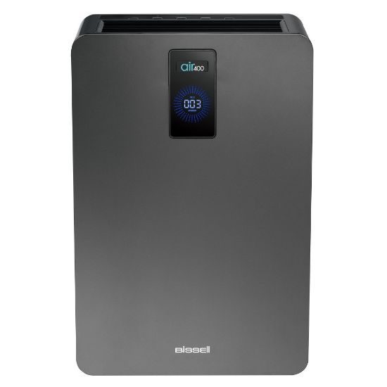 Picture of Bissell Air400 Tower Air Purifier, 485.5 Sq. Ft. Coverage, 24-3/8in x 16-3/16in, Black