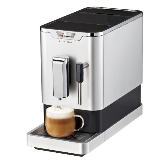 Picture of Espressione Concierge 2-Cup Fully Automatic Bean-To-Cup Espresso Machine, Silver