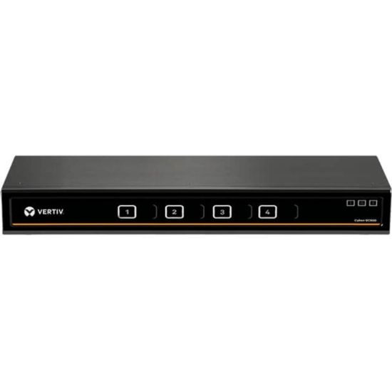 Picture of Vertiv Cybex SC800 Secure KVM| 4 Port Universal DP/H Single Display| CAC PP4.0 - Secure Desktop KVM Switches | Secure KVM Switch | Single Head | NIAP Certified | Secure Keyboard