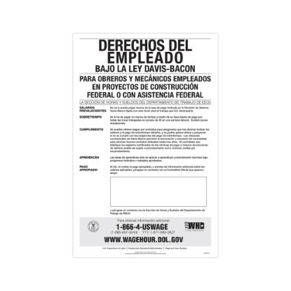 Picture of ComplyRight Federal Contractor Posters, Davis-Bacon Act, Spanish, 11in x 17in