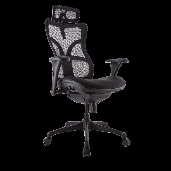 Picture of WorkPro Warrior 212 Mesh Executive High-Back Chair, Black