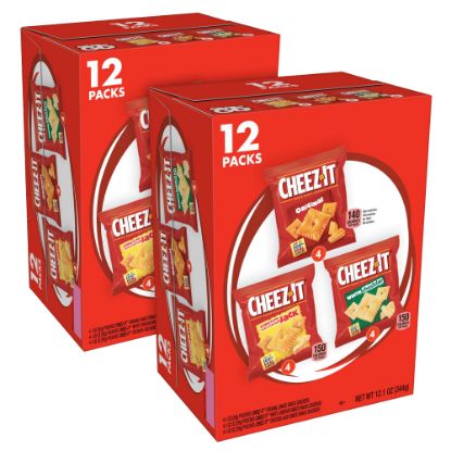 Picture of Cheez-It Variety Packs, 1 Oz, 12 Pouches Per Pack, Case Of 2 Packs