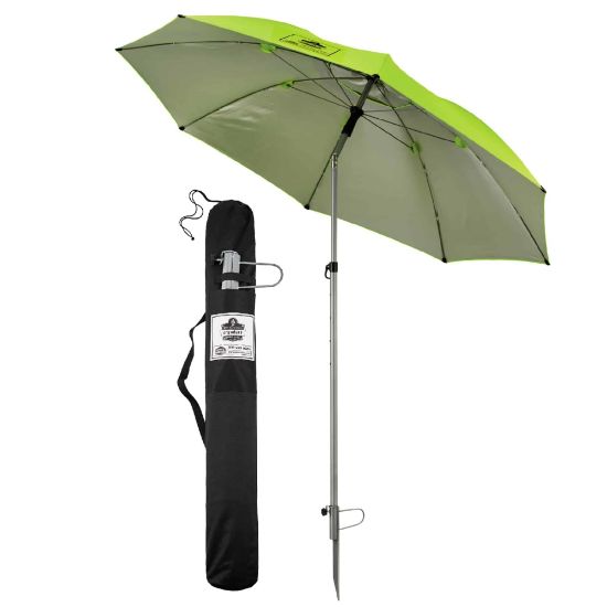 Picture of Ergodyne SHAX 6100 Work Umbrella, 7ft, Lime