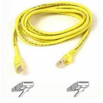 Picture of Belkin Cat5e Patch Cable - RJ-45 Male Network - RJ-45 Male Network - 5ft - Yellow