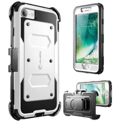 Picture of i-Blason Armorbox Carrying Case (Holster) Apple iPhone 8 Smartphone - White - Drop Resistant - Polycarbonate, Thermoplastic Polyurethane (TPU) Body