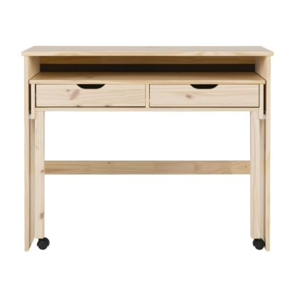 Picture of Linon Casimer 43inW Extendable Console Writing Desk, Natural