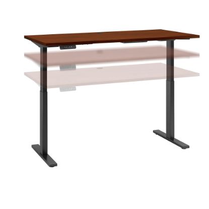 Picture of Bush Business Furniture Move 60 Series Electric 60inW x 30inD Height Adjustable Standing Desk, Hansen Cherry/Black Base, Standard Delivery