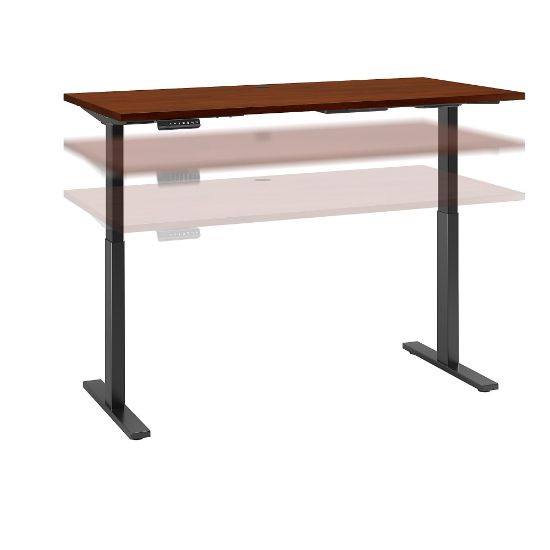 Picture of Bush Business Furniture Move 60 Series Electric 60inW x 30inD Height Adjustable Standing Desk, Hansen Cherry/Black Base, Standard Delivery