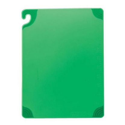 Picture of San Jamar Saf-T-Grip Cutting Board, 3/8inH x 6inW x 9inD, Green