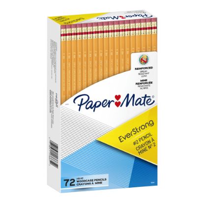 Picture of Paper Mate Everstrong Break-Resistant Pencils, #2, HB, Box Of 72 Unsharpened Pencils