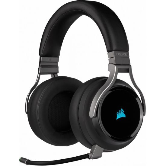 Picture of CORSAIR Gaming VIRTUOSO RGB - Headset - full size - 2.4 GHz - wireless - USB, 3.5 mm jack - carbon