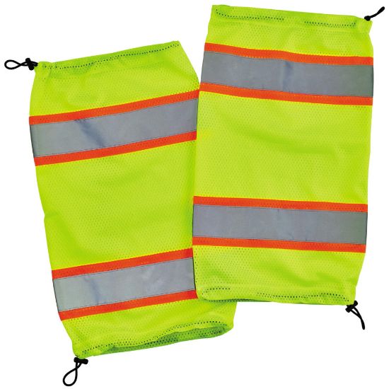 Picture of Ergodyne GloWear 8009 Hi-Vis Class E 2-Tone Mesh Leg Gaiters, One Size, Lime