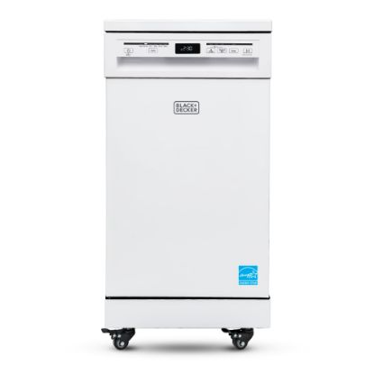 Picture of Black+Decker Portable Dishwasher, 35-11/16inH x 17-11/16inW x 23-5/8inD, White