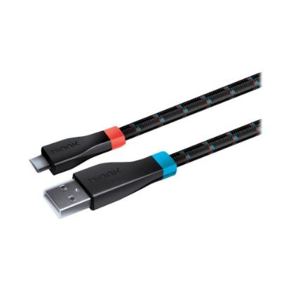 Picture of DreamGear LYNX Braided Charging Cable For Nintendo Switch, 6ft, Red/Blue