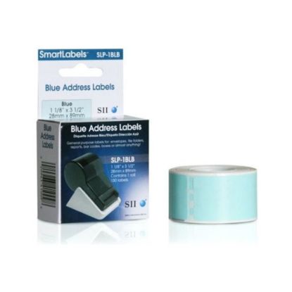 Picture of Seiko Instruments - Blue - 1.1 in x 3.5 in 130 pcs. (1 roll(s) x 130) address labels - for Smart Label Printer 100, 120, 200, 220, 620, 650SE, EZ30, Pro