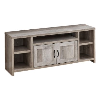 Picture of Monarch Specialties Tv Stand, 60inL , Taupe Reclaimed Wood-Look