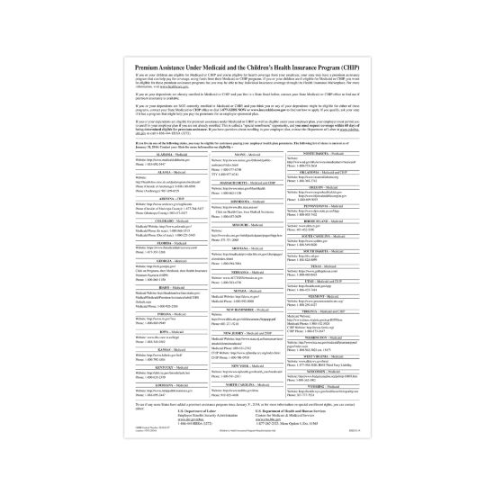 Picture of ComplyRight Federal Specialty Posters, Medicaid And Childrens Health Insurance, English, 11in x 17in