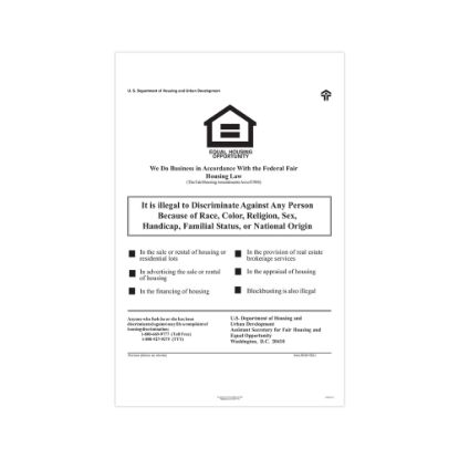 Picture of ComplyRight Federal Specialty Posters, Federal Fair Housing, English, 11in x 17in