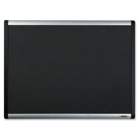 Picture of Lorell Mesh Fabric Covered Bulletin Board, 24in x 36in, Aluminum Frame With Black Finish