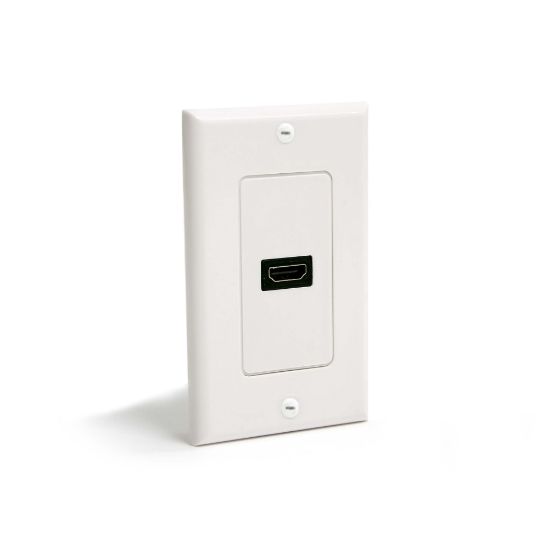 Picture of StarTech.com Single Outlet Female HDMI Wall Plate White - 1-gang - HDMI Digital Audio/Video - White