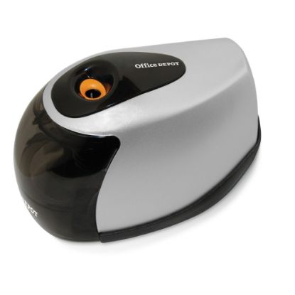 Picture of Office Depot Brand Dual-Powered Pencil Sharpener, 6in, Black/Silver