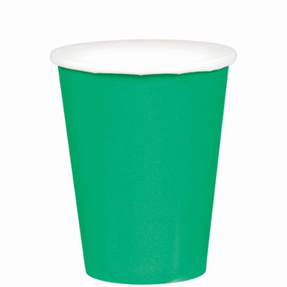 Picture of Amscan 68015 Solid Paper Cups, 9 Oz, Festive Green, 20 Cups Per Pack, Case Of 6 Packs