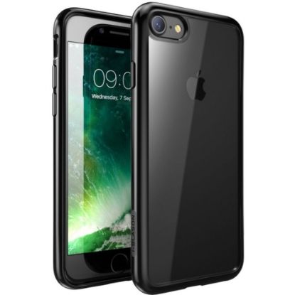 Picture of i-Blason Halo Scratch Resistant Hybrid - Back cover for cell phone - thermoplastic polyurethane (TPU) - black, clear