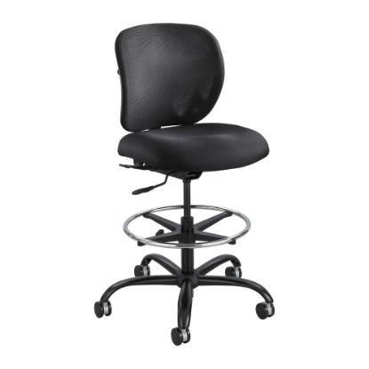 Picture of Safco Vue Heavy-Duty Stool, Mesh Back/Fabric Seat, Black