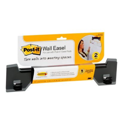 Picture of Post-it Wall Easel, Portable, 3in x 15in, Black, Pack Of 2