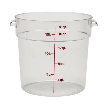 Picture of Cambro Camwear 18-Quart Round Storage Containers, Clear, Set Of 6 Containers