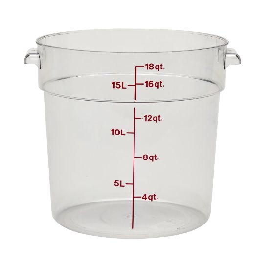 Picture of Cambro Camwear 18-Quart Round Storage Containers, Clear, Set Of 6 Containers