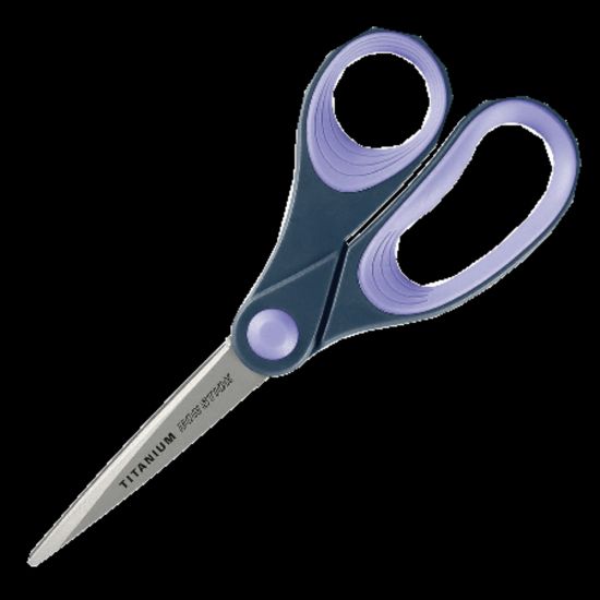 Picture of Westcott Titanium-Bonded Scissors, 8in, Pointed, Gray/Purple