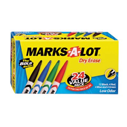 Picture of Avery Pen Style Dry Erase Markers - Fine Marker Point - Bullet Marker Point Style - Assorted - 24 / Box