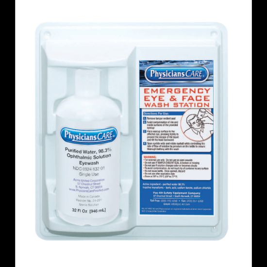 Picture of Eye & Skin Flush Emergency Station/Replacement Bottles, 32 oz