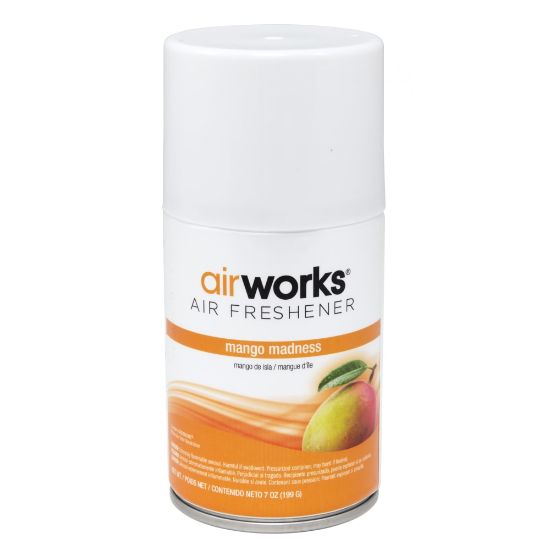 Picture of Hospeco AirWorks Metered Aerosol Air Fresheners, Mango, 7 Fl Oz, Pack Of 12 Fresheners