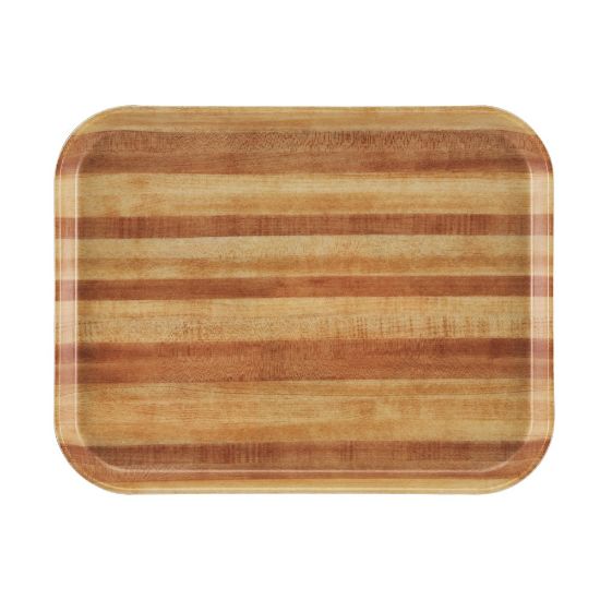 Picture of Cambro Camtray Rectangular Serving Trays, 14in x 18in, Light Butcher Block, Pack Of 12 Trays