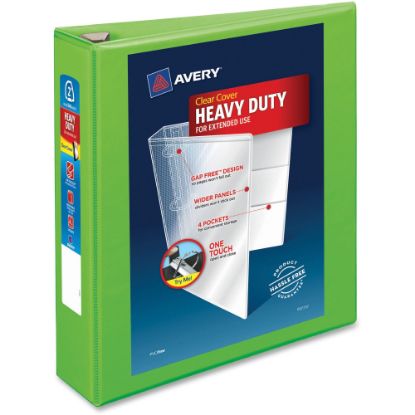 Picture of Avery Heavy-Duty View 3-Ring Binder With Locking One-Touch EZD Rings, 2in D-Rings, 39% Recycled, Chartreuse