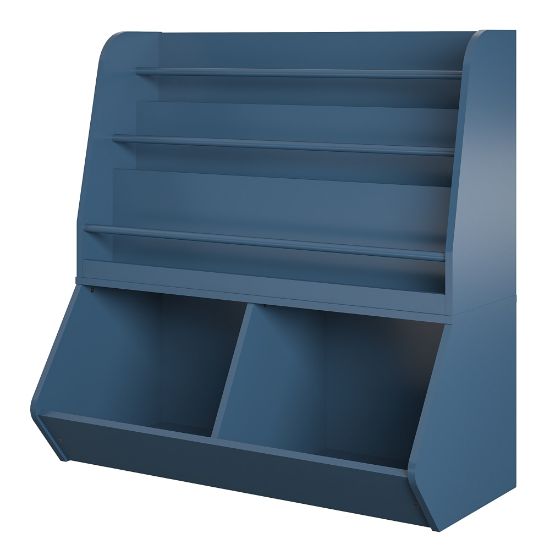 Picture of Ameriwood Home Nathan Kids 37inH 3-Cube Toy Storage Bookcase, Navy