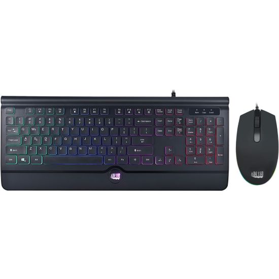 Picture of Adesso EasyTouch 137CB - Keyboard and mouse set - backlit - USB - US