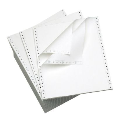 Picture of Office Depot Brand Computer Paper, 2-Part, Standard Perforation, Carbonless, 9-1/2in x 11in, 15 Lb, White, Carton Of 1400 Forms