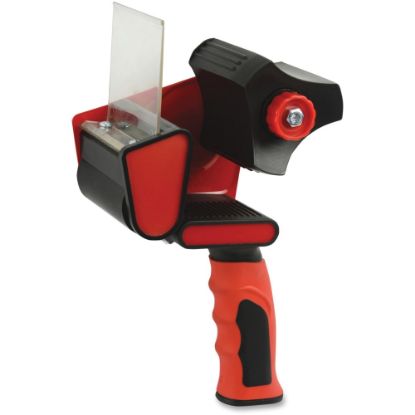 Picture of Sparco 3in Packaging Tape Dispenser - 3in Core - Ergonomic Design, Adjustable Tension Mechanism, Durable - Red, Black - 1 Each