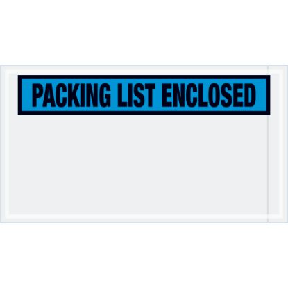 Picture of Tape Logic Preprinted Packing List Envelopes, Packing List Enclosed, 5 1/2in x 10in, Blue, Case Of 1,000