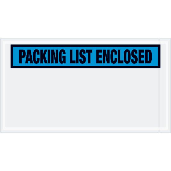 Picture of Tape Logic Preprinted Packing List Envelopes, Packing List Enclosed, 5 1/2in x 10in, Blue, Case Of 1,000