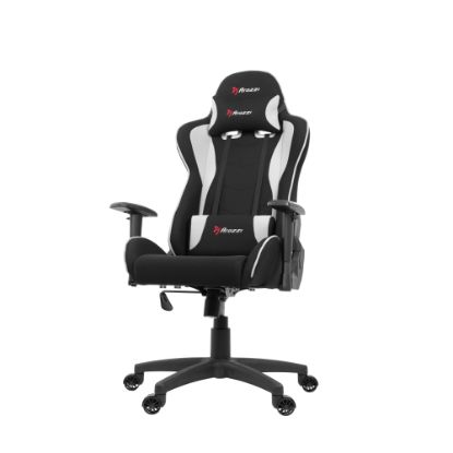 Picture of Arozzi Forte Ergonomic Fabric High-Back Gaming Chair, White/Black