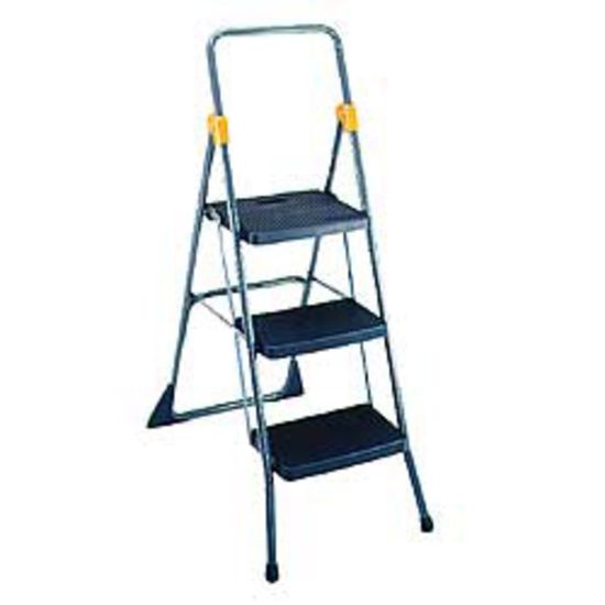 Picture of Cosco Commercial 3-Step Folding Step Stool, 52 3/16in x 20 1/4in x 32 1/8in, Gray/Orange